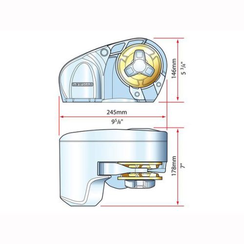 Lewmar Ankerlier RVS Pro 1000G 12V 8 mm