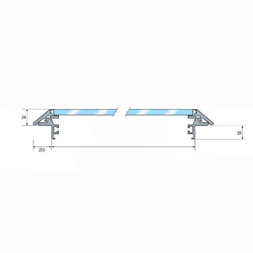 Gebo Flushline luik 325 x 185 mm R=42