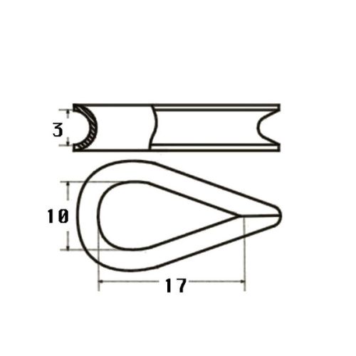 Kmarine Kous voor staaldraad RVS A4 3mm