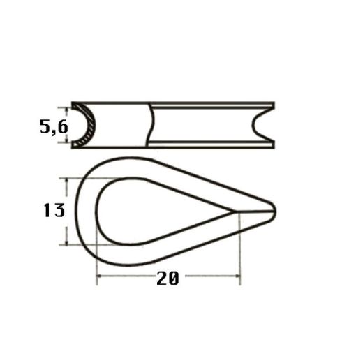 Kmarine Kous voor staaldraad RVS A4 5mm