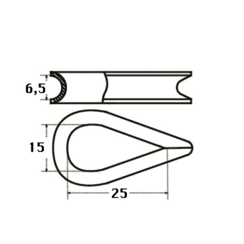 Kmarine Touwkous RVS A4 6 mm