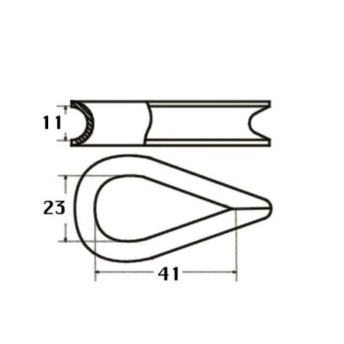 Kmarine Touwkous RVS A4 10 mm