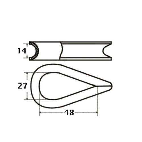 Kmarine Touwkous RVS A4 12 mm