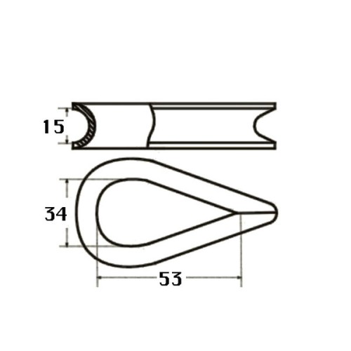 Kmarine Touwkous RVS A4 14 mm