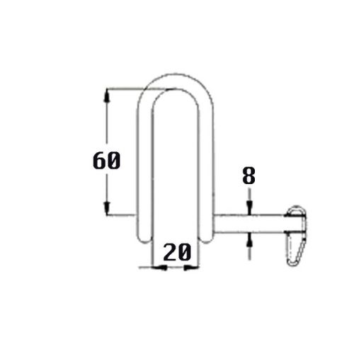 Kmarine Sleutelsluiting RVS A4 8mm 2250kg