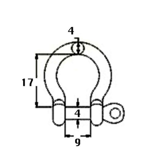 Kmarine Harpsluiting RVS A4 4mm 800kg