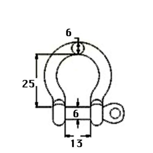 Kmarine Harpsluiting RVS A4 6mm 1900kg