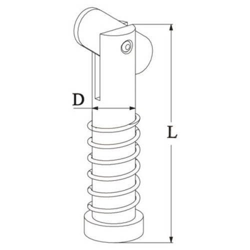 Talamex Borgpen met veer en dropnose 6mm