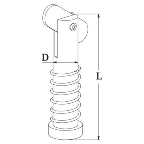 Talamex Borgpen met veer en dropnose 8mm