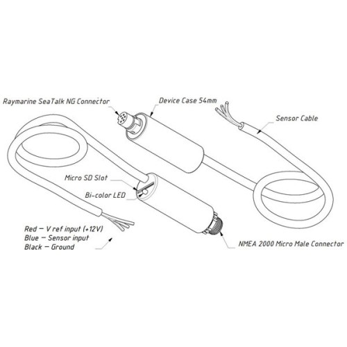 Yacht Devices YDTA-01R SeaTalkNG tank niveau adapter