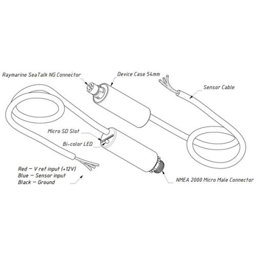 Yacht Devices YDTA-01N NMEA2000 tank niveau adapter