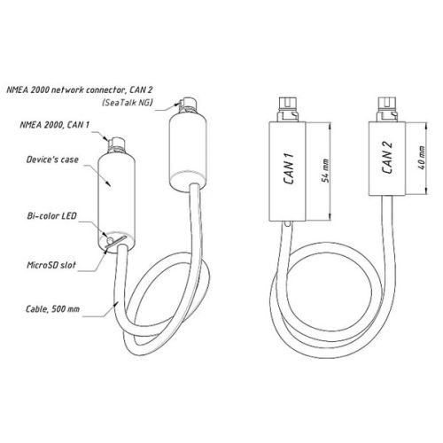 Yacht Devices YDNB-07R SeaTalkNG -SeaTalkNG koppeling