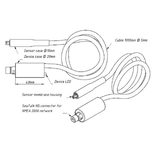 Yacht Devices YDHS-01N NMEA2000 Luchtvochtigheid sensor