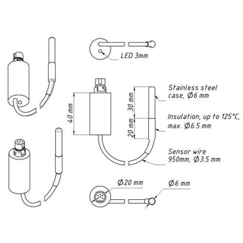 Yacht Devices YDTC-13R SeaTalkNG temperatuur sensor