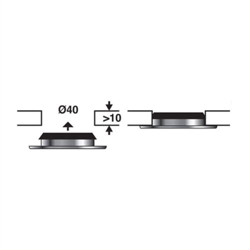 Batsystem Spot LED inbouw Vega 48 12V RVS 3 leds