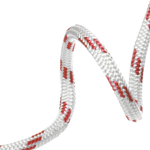 M-Ropes Gevlochten lijn 8mm wit/rood
