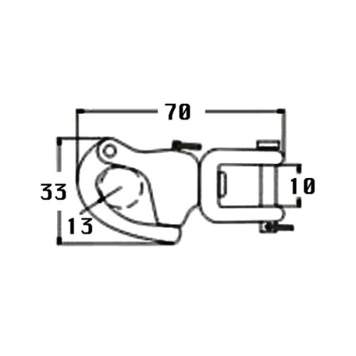 Kmarine Snapshackle/wartel RVS A4 70mm 1900