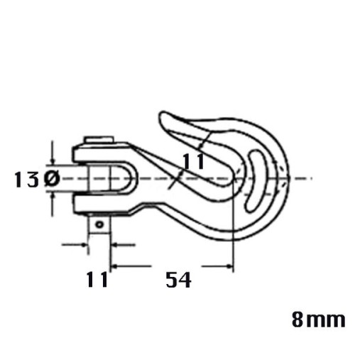 Kmarine Kettinghaak RVS A4 voor 8 mm ketting