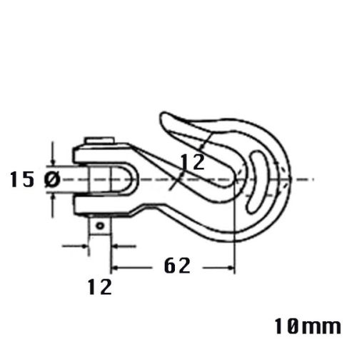 Kmarine Kettinghaak RVS A4 voor 10 mm ketting