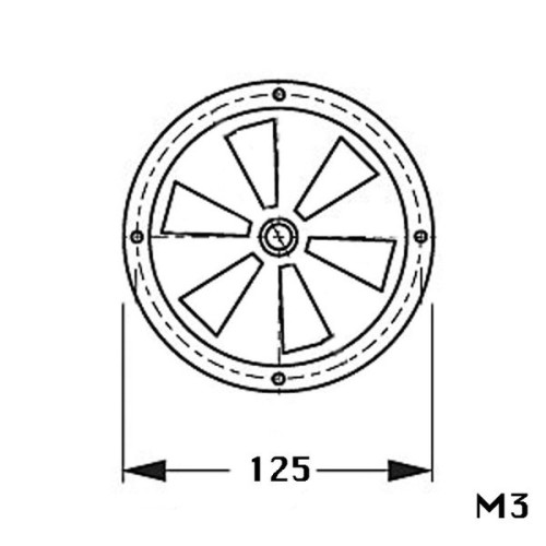 Kmarine Ventilatierooster RVS 125mm afsluitbaar