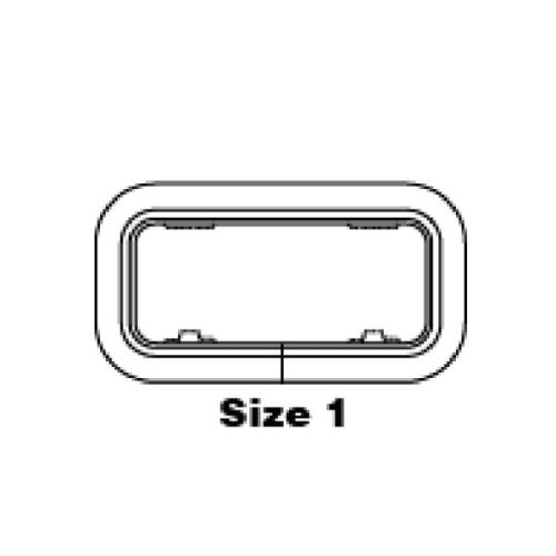 Lewmar Aluminium patrijspoort sz 1 171 x 347 mm