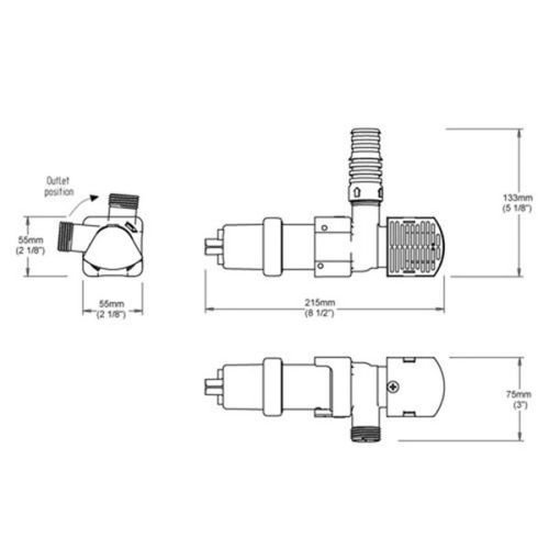 Whale Bilgepomp Supersub 1100 12V 66lpm