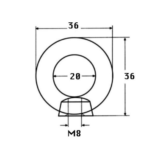 Kmarine Oogmoer RVS A4 M8