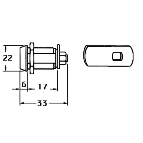 Kmarine Deurslotje RVS A2 max dikte 20 mm