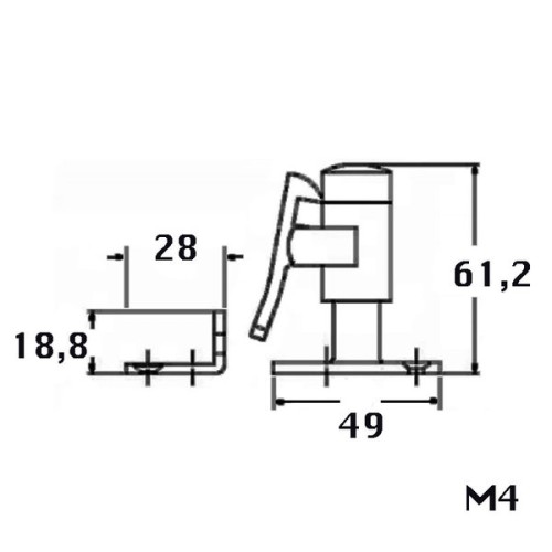 Kmarine Deurvastzetter RVS A4