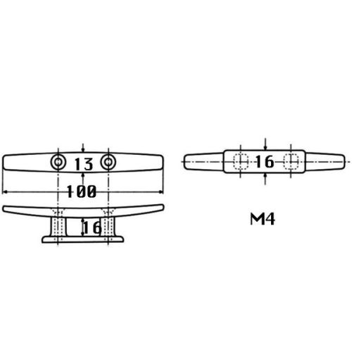 Kmarine Kikker RVS A4 100 mm 2 gats