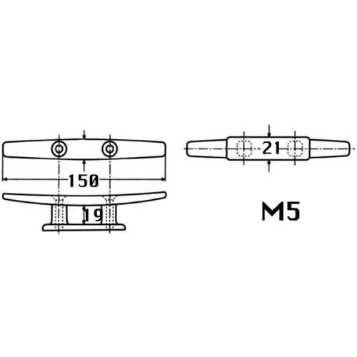 Kmarine Kikker RVS A4 150 mm 2 gats