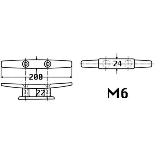 Kmarine Kikker RVS A4 200 mm 2 gats