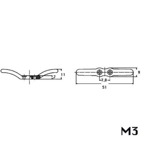 Kmarine Kikker RVS A2 50 mm