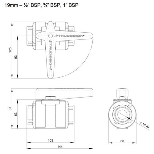 TruDesign Kogelafsluiter 3/4&quot; binnen x binnen