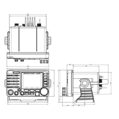 Standard GX6000E ATIS-DSC & AIS & GPS marifoon