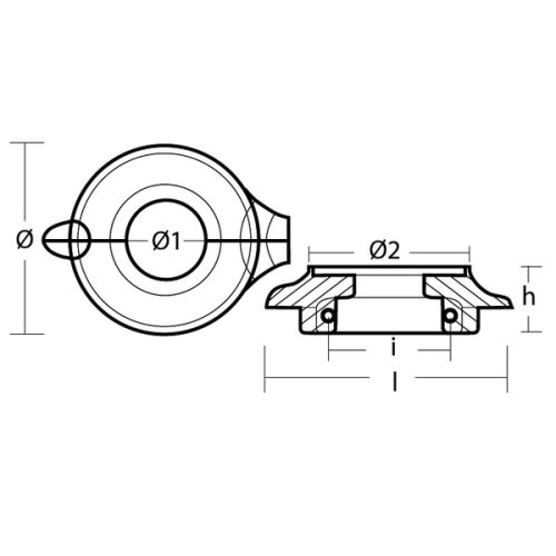 Tecnoseal Anode aluminium voor Volvo saildrive 130/150