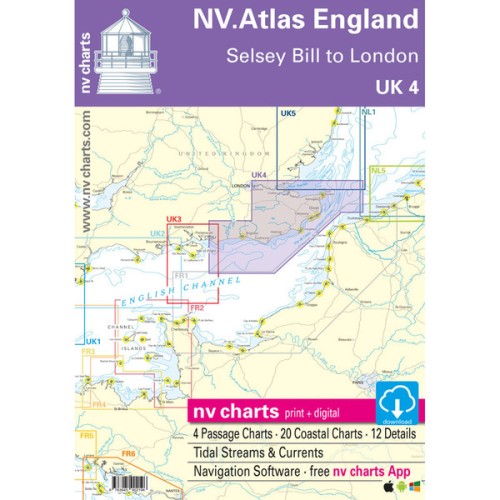 NV Charts Atlas UK4 Selsey Bill tot Londen