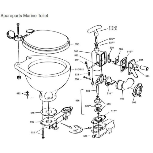 RM69 Toilet met kunststof bril kleine pot