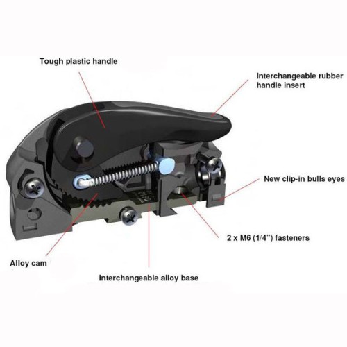 Spinlock Valstopper XAS 3-voud. 6-12mm grijs