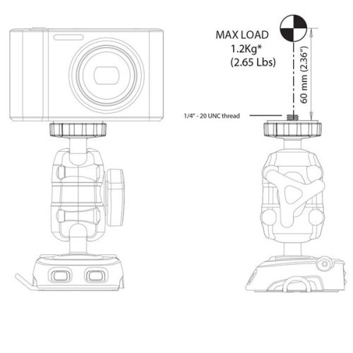 Scanstrut ROKK Mini 1/4&quot; draad Camera basis