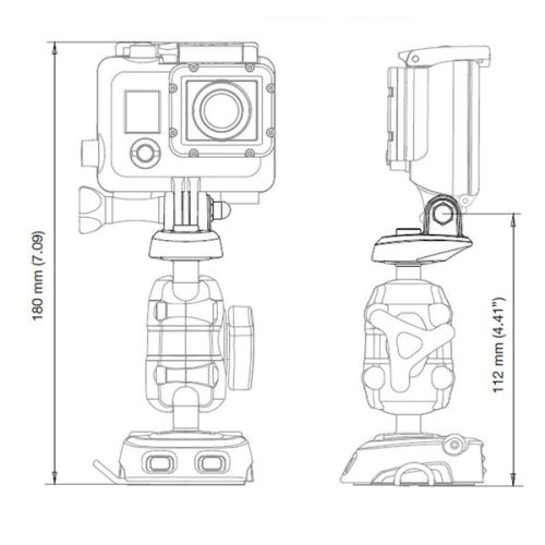 Scanstrut ROKK Mini GoPro action Camera basis