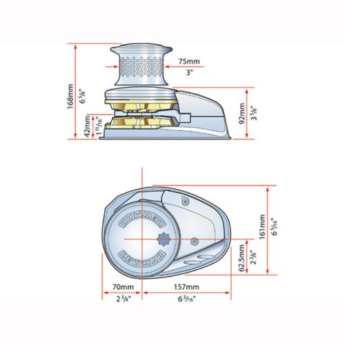 Lewmar Ankerlier RVS V2 12V 8 mm