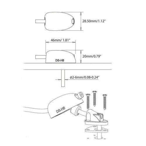 Scanstrut Kabeldoorvoer kunststof voor kabel 2-6mm