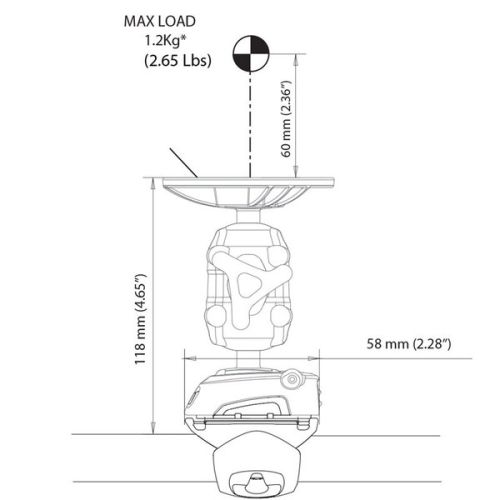 Scanstrut ROKK Mini Basis buismontage 19-34mm