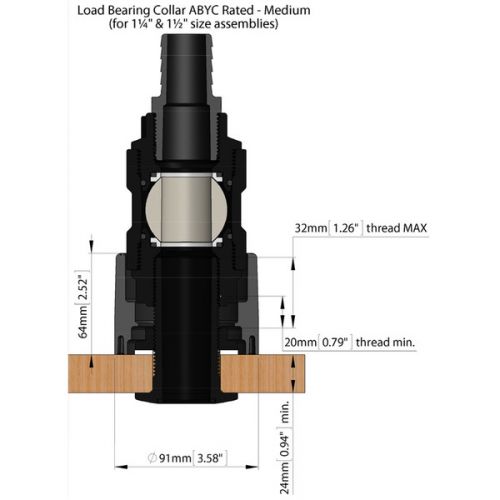 TruDesign Manchet medium voor 1 1/4&quot; en 1 1/2&quot;