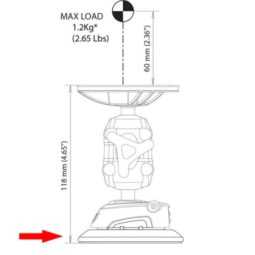 Scanstrut ROKK Mini Basis zelfklevende bevestiging