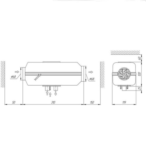 Autoterm Heteluchtverwarming 2D 12V 2kW