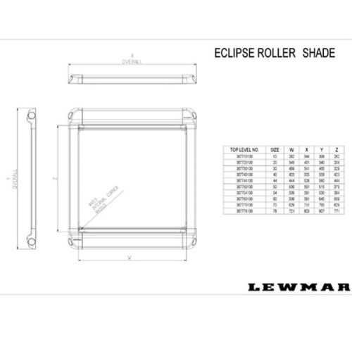 Lewmar Eclipse Roller Shade SZ20