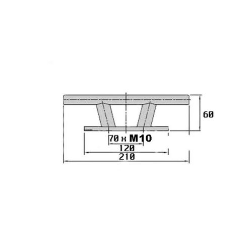 Talamex Kikker RVS A4 205 mm boutmontage