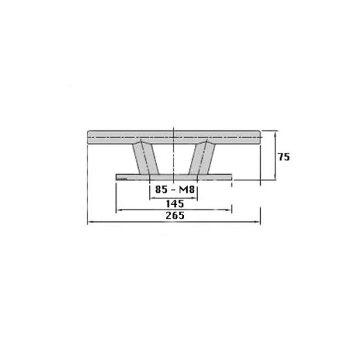Talamex Kikker RVS A4 265 mm boutmontage